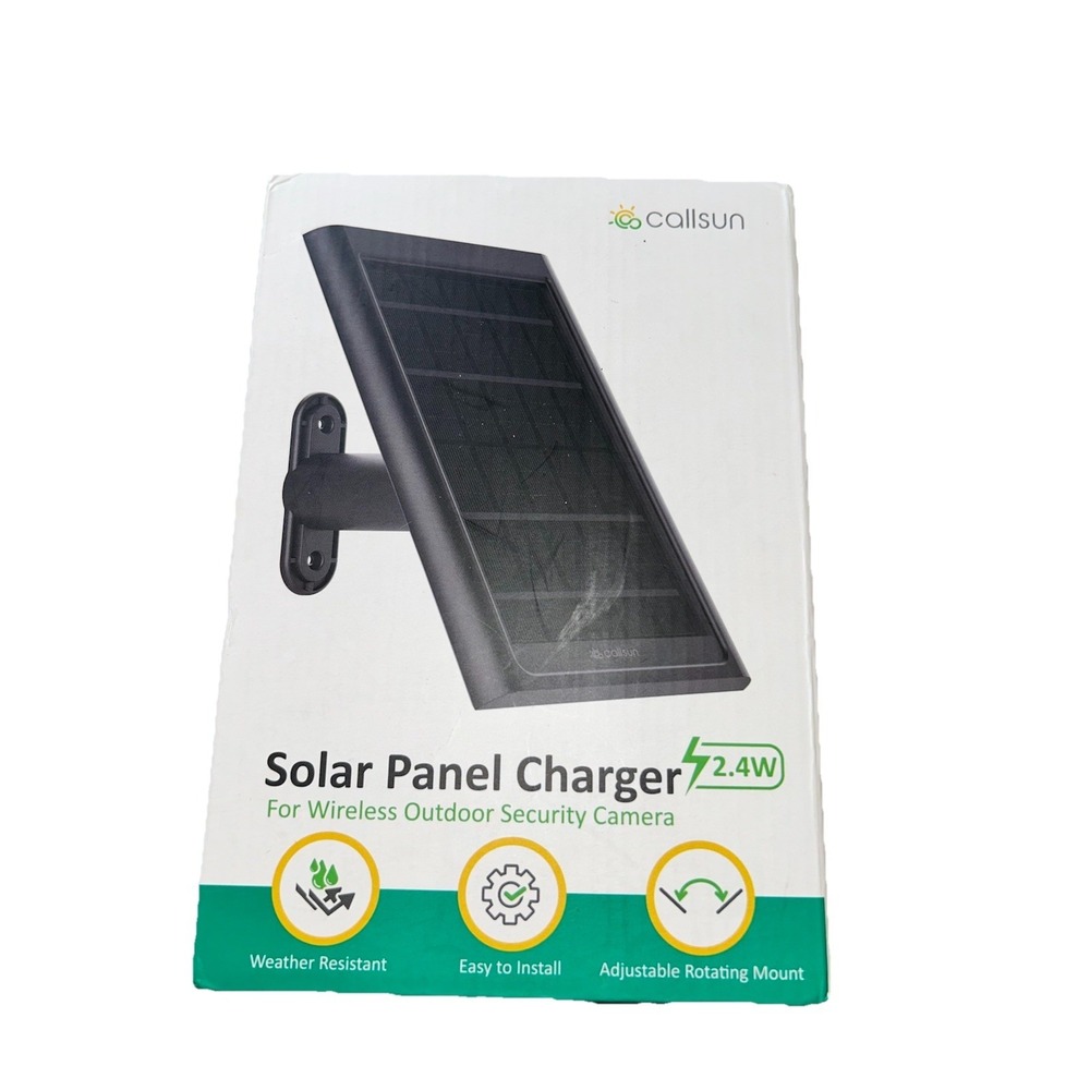 Callsun Solar Panel Charger For Wireless Outdoor Security Camera 2.4W